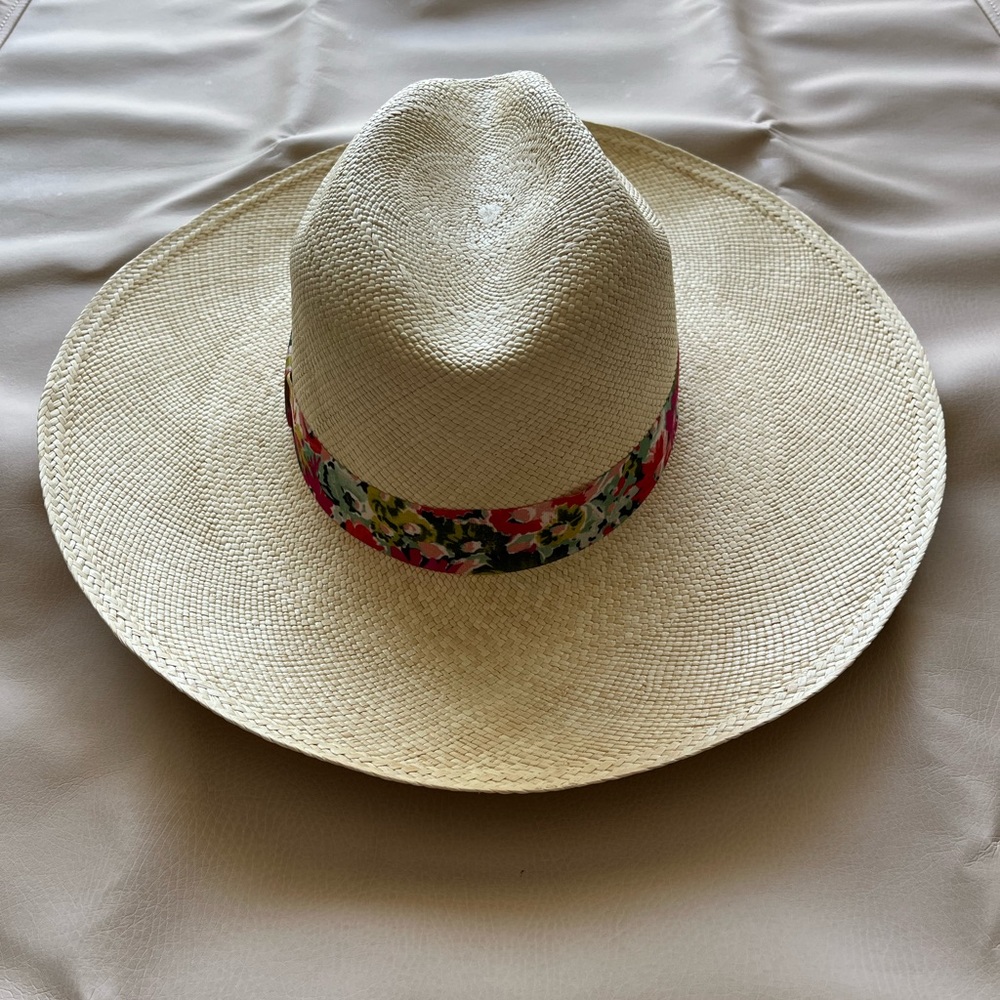 J.CREW Genuine Panama Wide Brim Hat Size S/M
